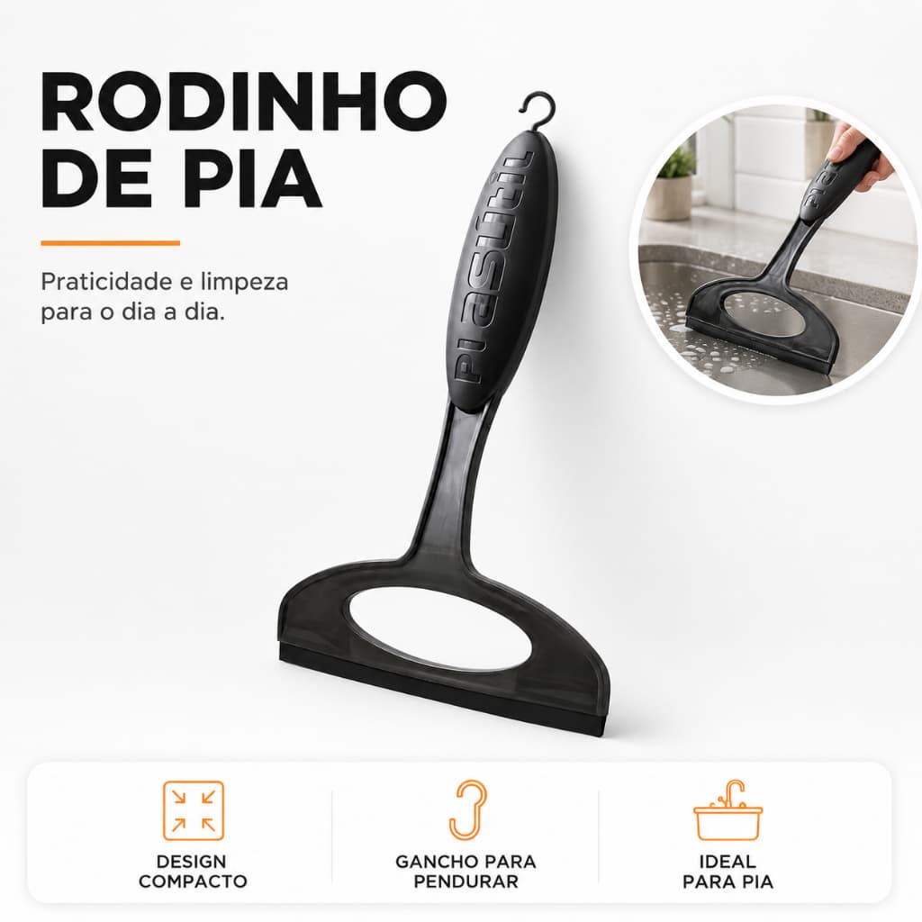 Rodinho de Pia Multiuso Pia Box Vidro Plasutil