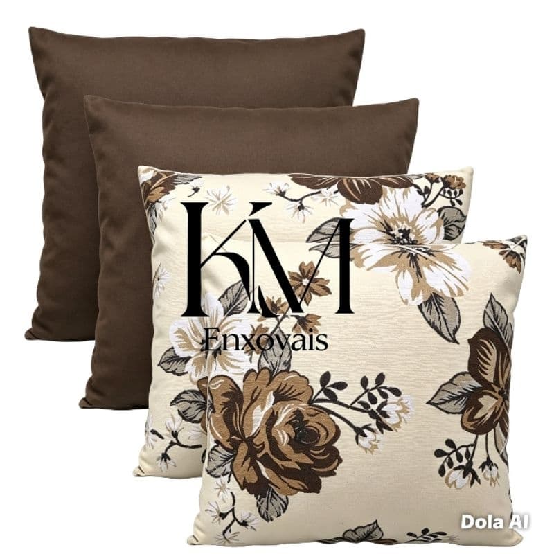 Capas de almofadas em gorgorinho com Oxford liso com 4 capas em lindas combinações