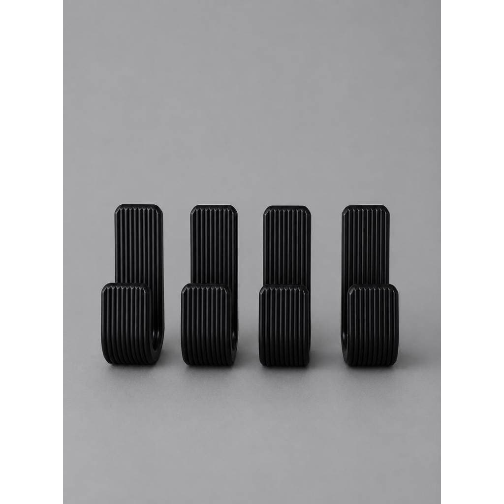 Kit 2 a 6 Ganchos Adesivos 3M Preto Multiuso Cabide de Parede Sem Furo para Toalha, Cozinha e Banheiro Alta Fi