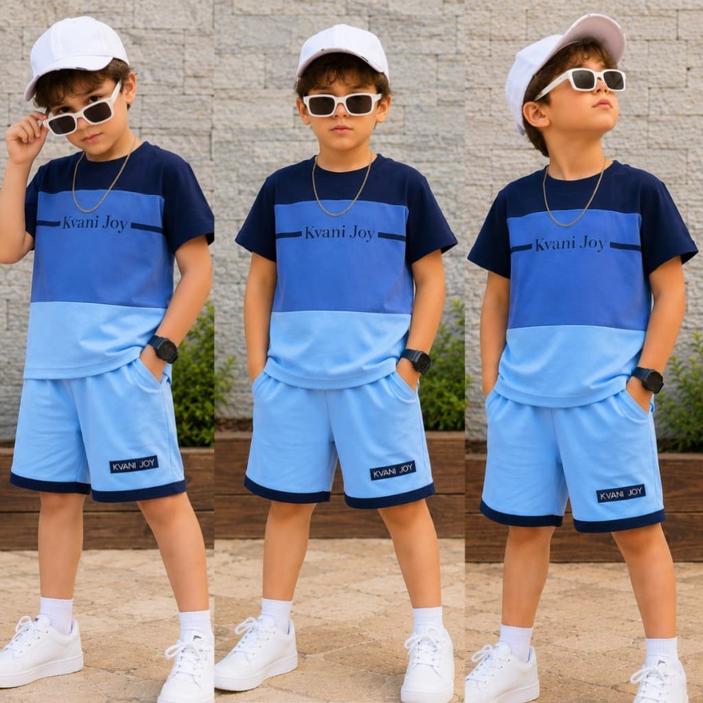 Conjuntos Infantil Menino Camisa e Bermuda Roupa de Criança Moda Kids Masculina 2 ao 12 anos