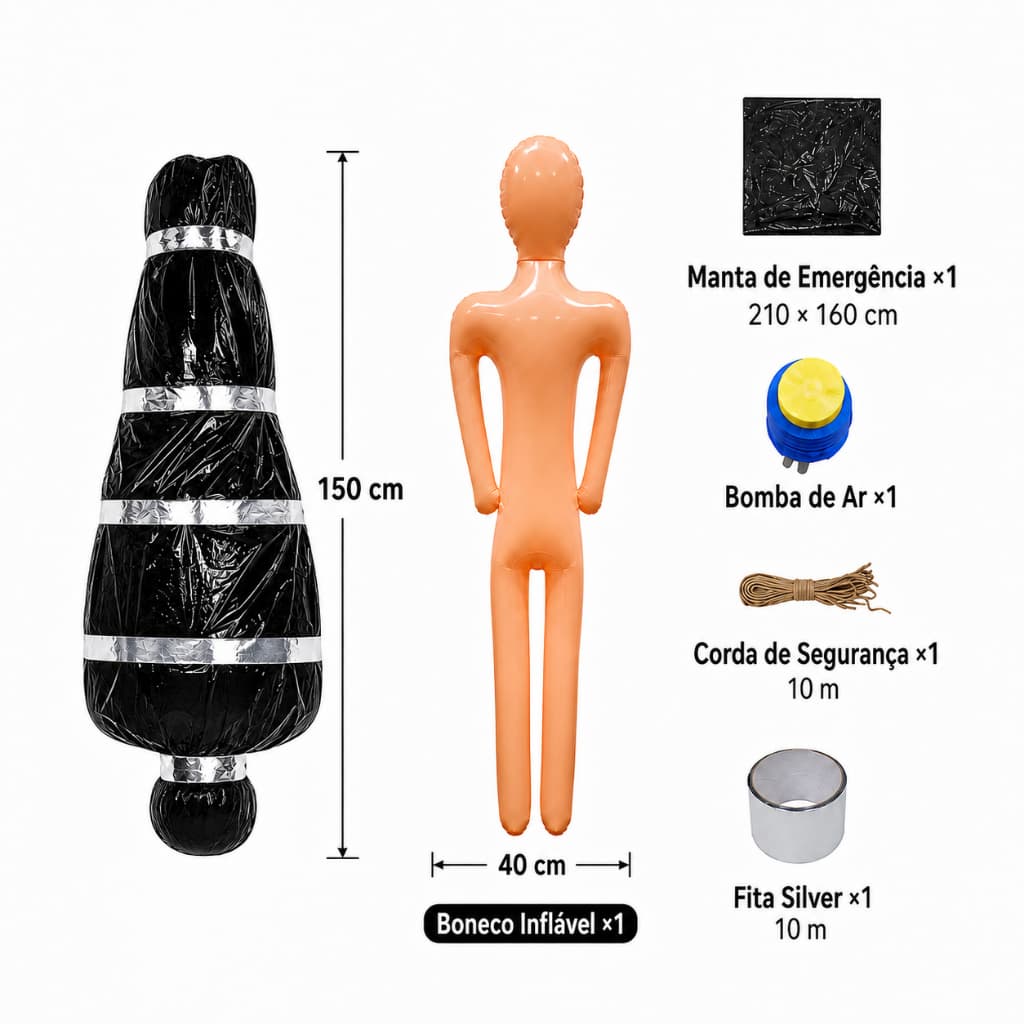 Boneco Inflável Humano - Halloween Decoração de Terror