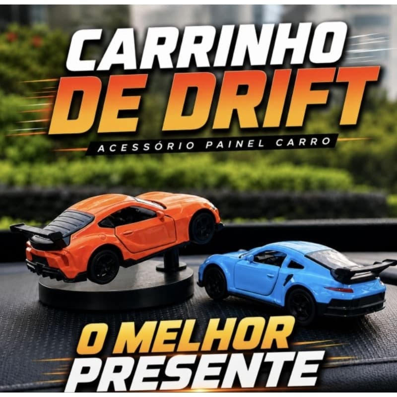 Carrinho Drift para Painel de Carro com Movimento Motorista de aplicativo