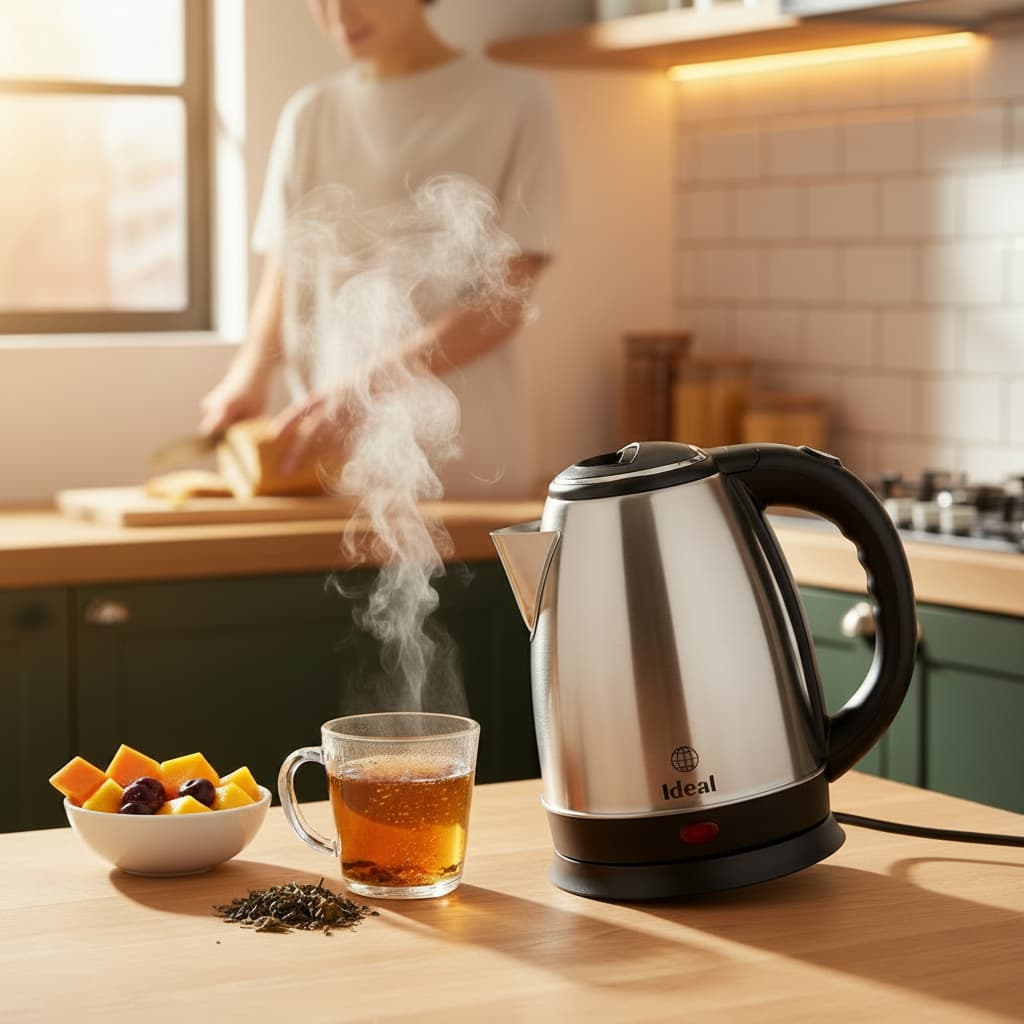 #☕Chaleira Elétrica 1,8L 127V / 220V Sem Fio Água Quente para Chás Cafés Sopas Jarra Elétrica Térmica