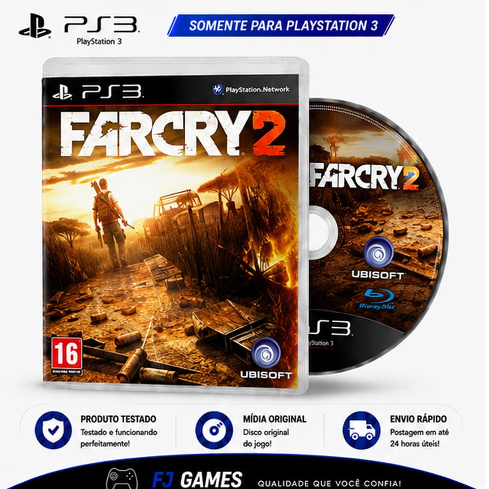 Jogo Far Cry 2 Midia Fisica Original Sony Ps3 Playstation 3