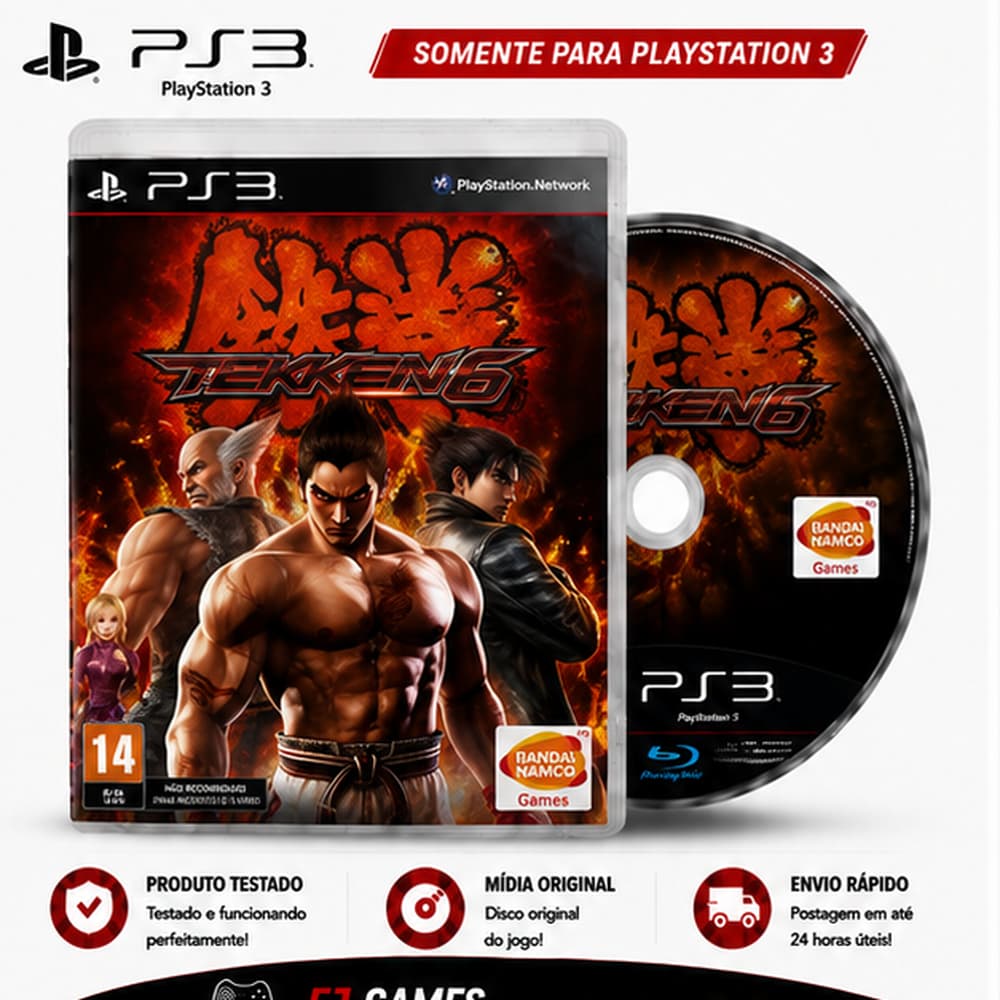 Jogo Tekken 6 Midia Fisica Original Sony Ps3 Playstation 3