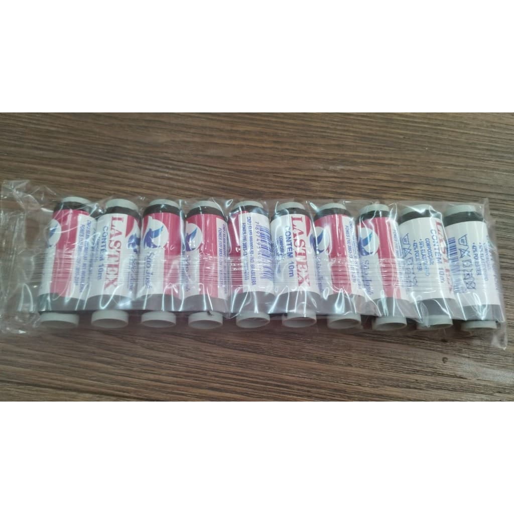 Kit 10 lastex São josé 10m - Alta elasticidade