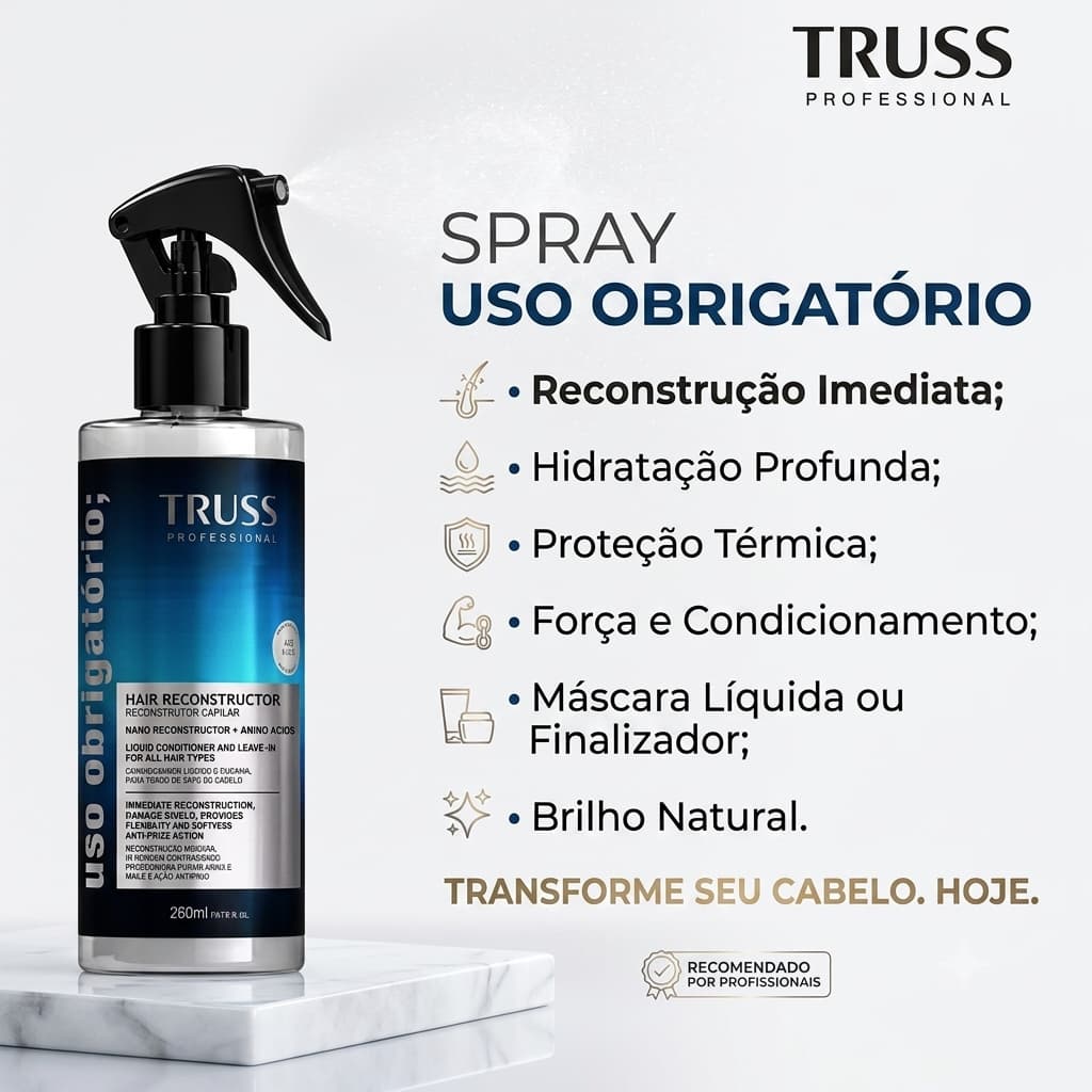 Truss - Spray Tratamento Reconstrutor 260ml Uso Obrigatório