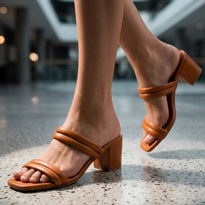 Tamanco Feminino Sandalia Saltinho Medio Confortável