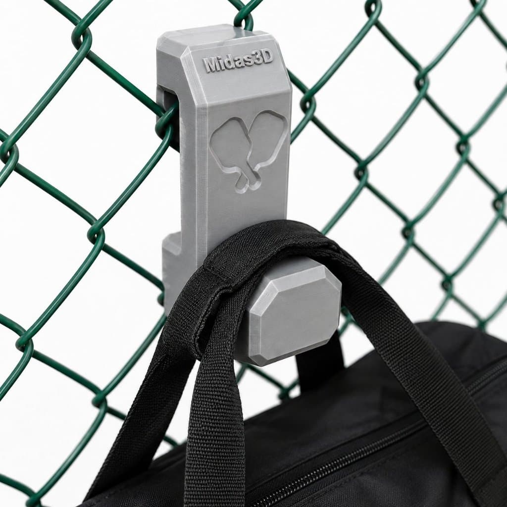 Gancho Suporte Porta Mochila para Alambrado Beach Tennis Padel Tênis