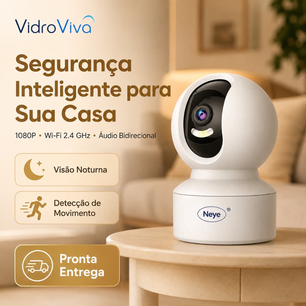 Câmera Inteligente Wi-Fi Compatível com Yoosee 1080P Visão Noturna Monitoramento Residencial