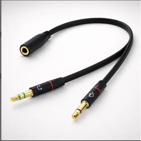 Cabo Adaptador Headset P3 Fêmea Para 2 P2 Macho Áudio Microfone Fone PC Notebook Gamer