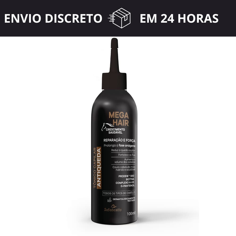 Tônico Capilar Mega Hair Sofisticatto Cresce Cabelo Fortificante Raiz Saudável Antiqueda de Fios