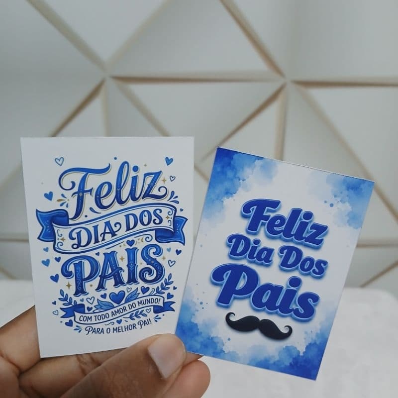 Cartão Dia Dos Pais 7x5 - Kit 64 Cartões Feliz Dia Dos Pais
