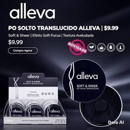 Pó Translúcido Powder à Prova D’Água – Alleva