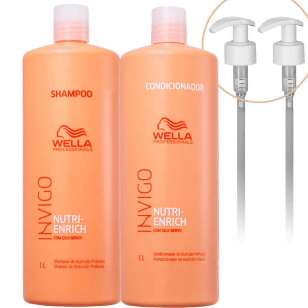 Kit Wella Pro Invigo Enrich Shampoo 1L + Condicionador 1L