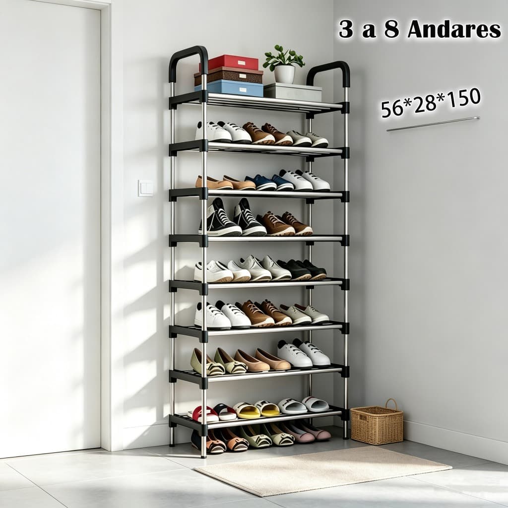 Sapateira 3/4/5/6/7/8 Andares Multiuso Para Calçados Organizador Desmontável organizador de sapatos tênis
