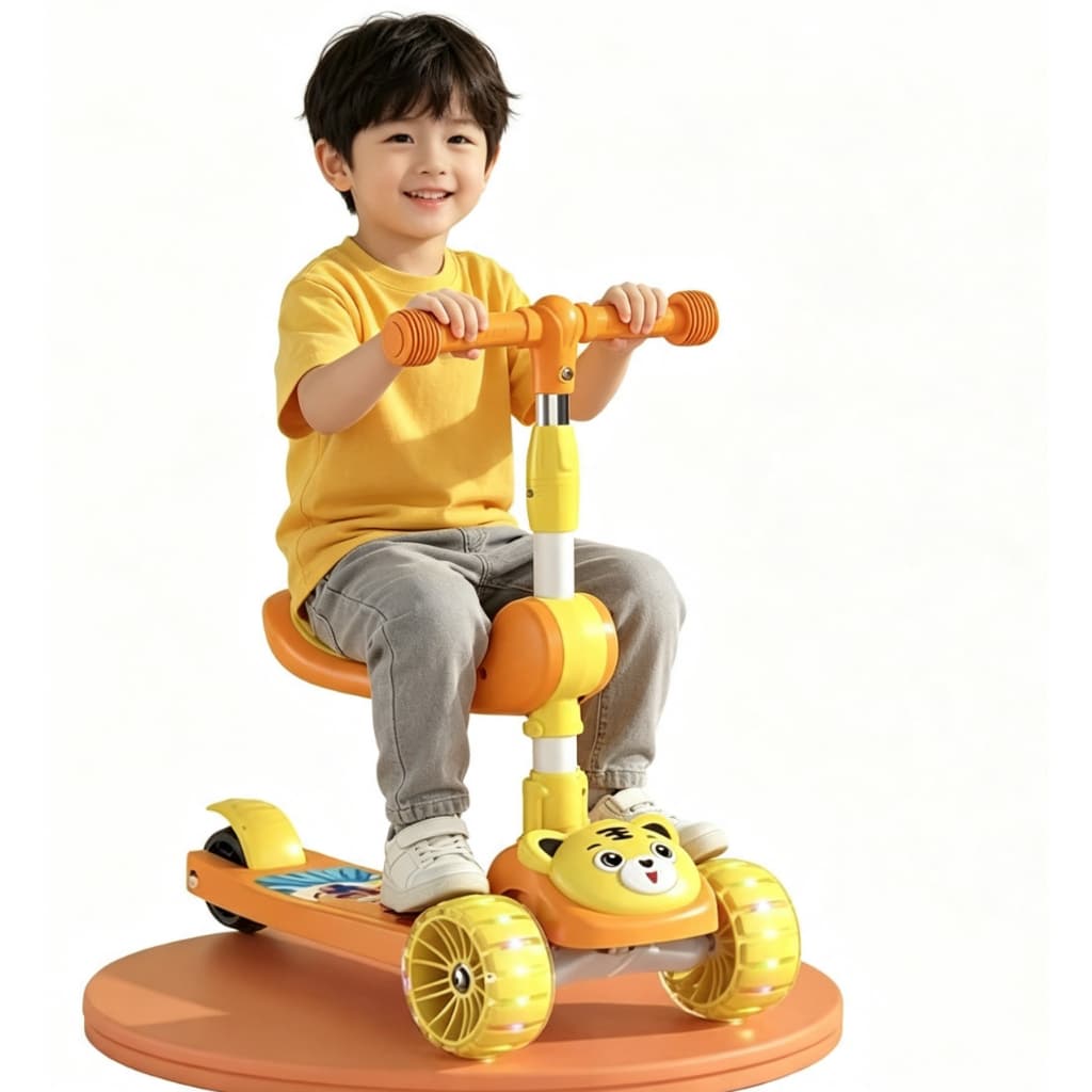 PATINETE INCRIVEL COM 3 RODAS LUZES VIBRANTE S E MUSICA