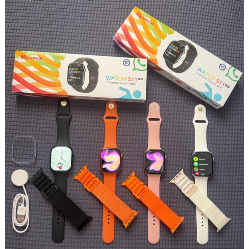 Smartwatch S11 Pro 46mm IP68 Bluetooth Chamadas Tela HD + 2 Pulseiras