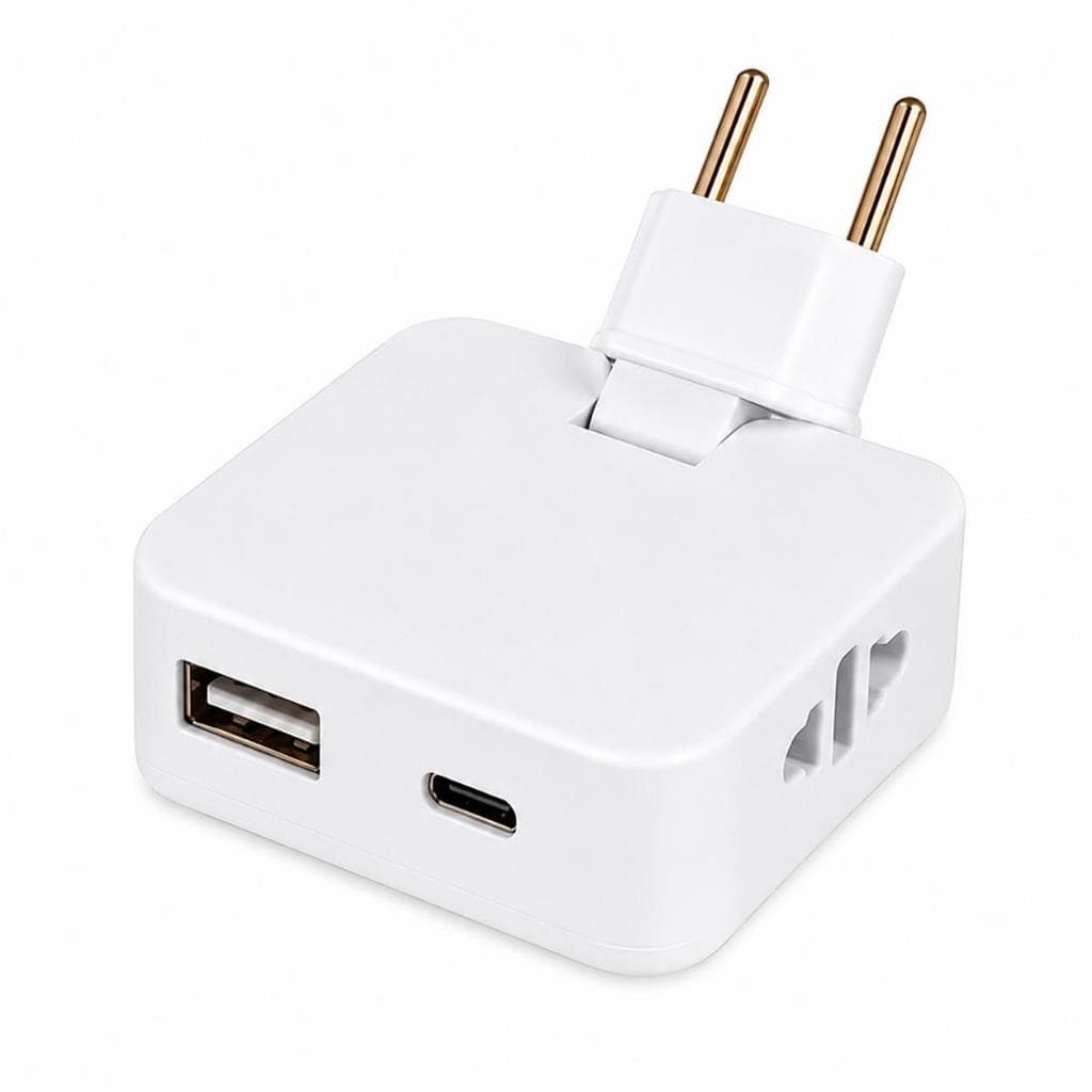 Adaptador Tomada 4 Saídas USB e USB C 2500W Bivolt Premium