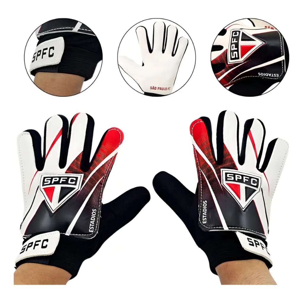 Luva de Goleiro Futebol Campo Society Infatil São Paulo spfc oficial profissional