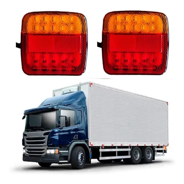 Par Lanterna Traseira Caminhão Carreta LED 12v