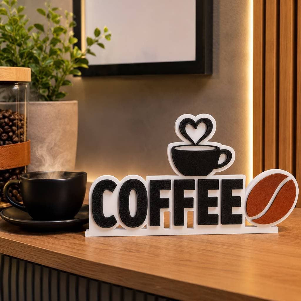 Letreiro decorativo coffee, cantinho do café.
