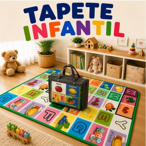 TAPETE INFANTIL TERMICO PARA BEBES ATIVIDADES EDUCATIVO 0,9X1,2M CRIANÇAS
