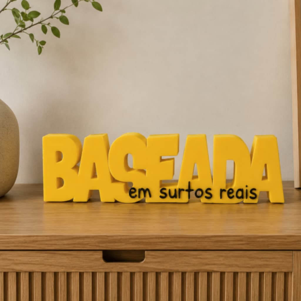Placa Decorativa Baseada em Surtos Reais Presente | Decoração Mesa Escritório Quarto sala amigos amiga