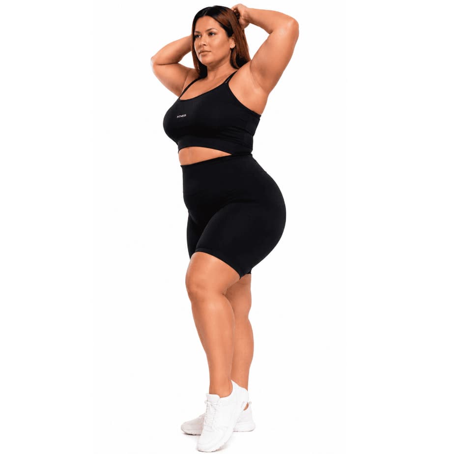 Conjunto Esportivo Feminino Plus Size Academia Moda Fitness Plus Size Conjunto Short e Top Plus Size Feminino