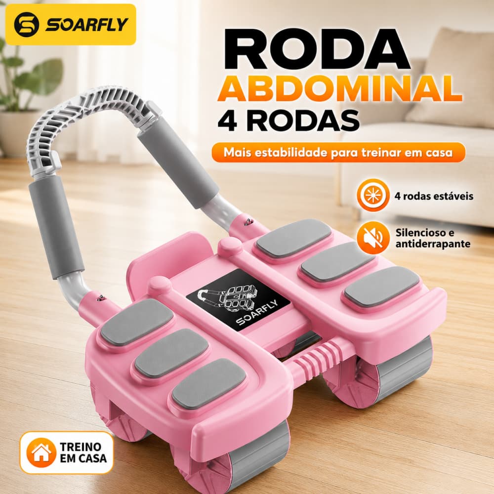 SOARFLY Roda Abdominal Suporte Duplo Aprimorado para 6 Cotovelos, Maior Estabilidade e Alívio Articular