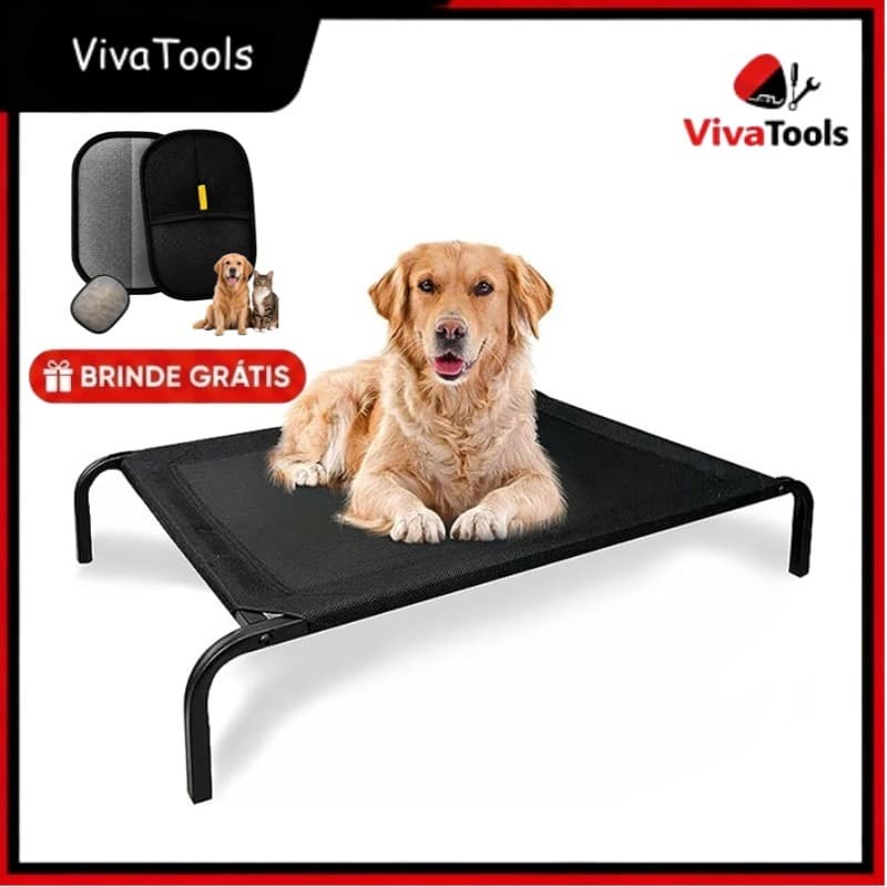 Cama Suspensa para Pets - Conforto Superior e Higiene Garantida, Design Elegante 90x60x15 cm