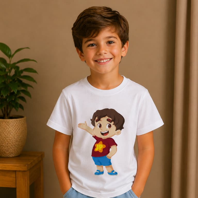 Camiseta Blusa Infantil Desenho Maria Clara e JP jota pe jotape youtube kids irmão