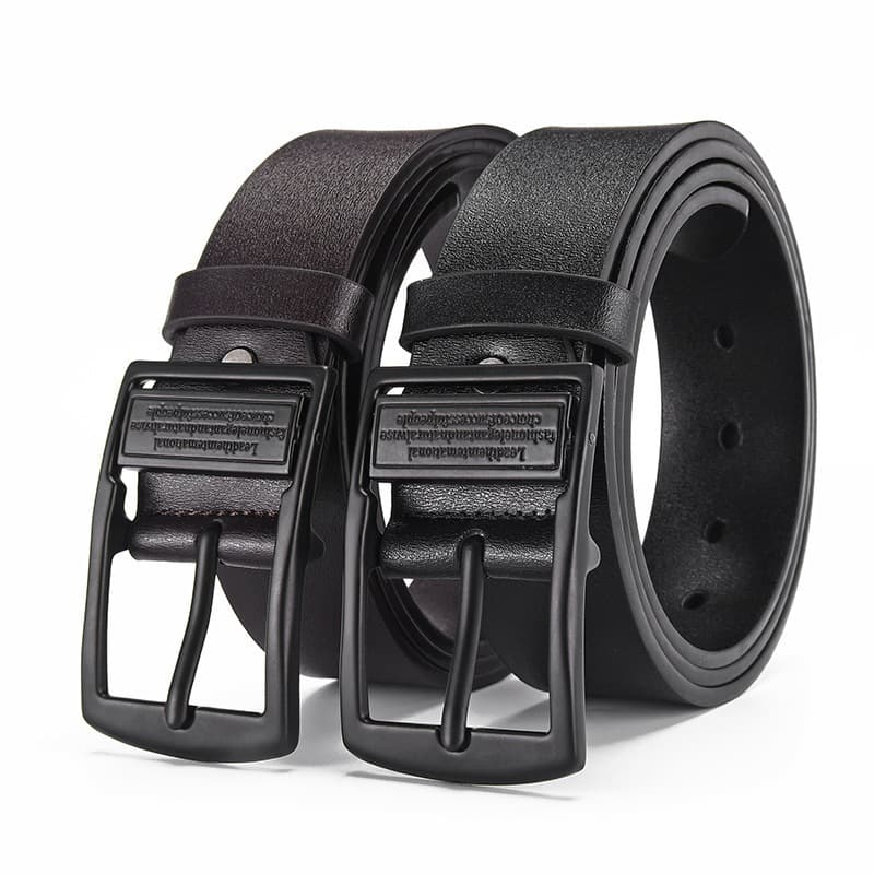 Cinto De Luxo Masculino Em Couro Pu Com Fivela De Metal
