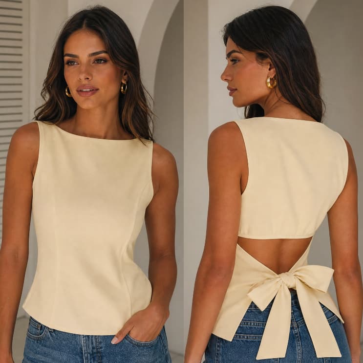 Blusa Margarida Duna Premium Amarração Elegância Sem Amassar Verão Laço Luxo P ao GG