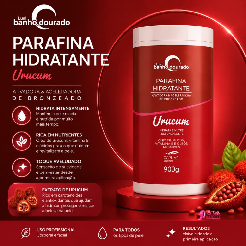 PARAFINA HIDRATANTE URUCUM 900g - CAPILAR ESSÊNCIA