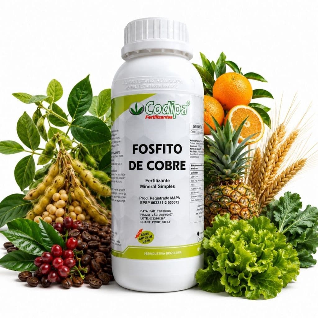 Fosfito de Cobre - Codipa Fertilizantes - 1lt Fertilizante Foliar Alta Absorção