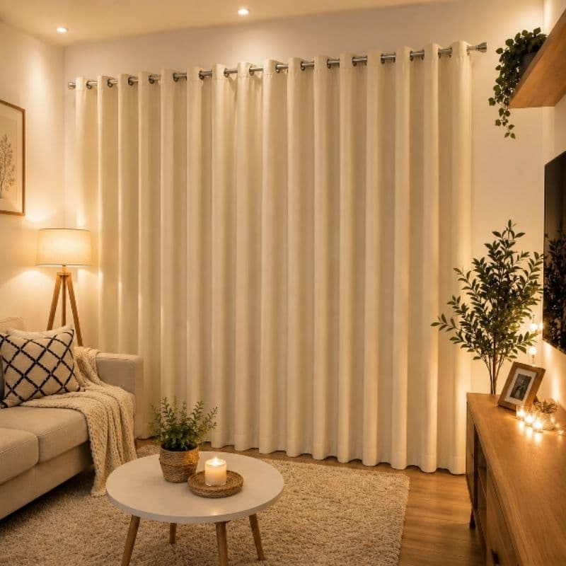 Cortina Para Sala Quarto Oxford Tecido Grosso Caimento e Acabamento De Qualidade