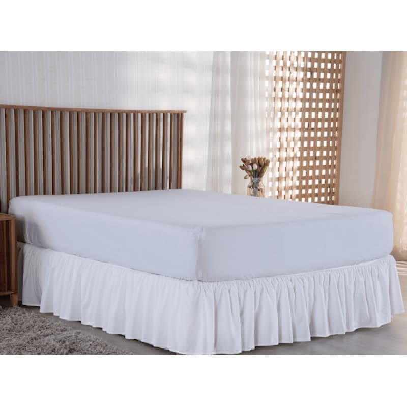 Saia Box Babado Elegance Casal | Queen | King  100% Poléster Micropercal 300 Fios com Elástico