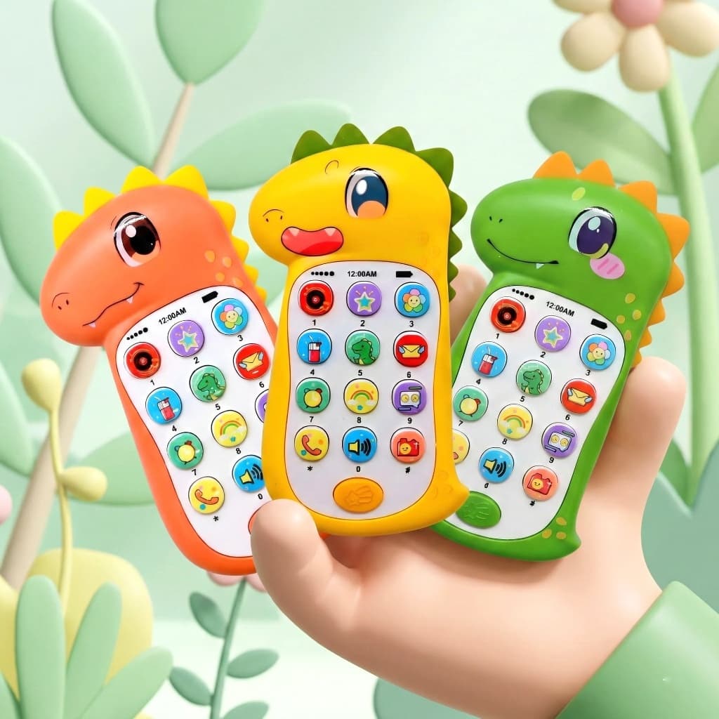 Celular Infantil Musical Brinquedo Telefone com Diversos Sons Ajuda na Coordenação e Desenvolvimento