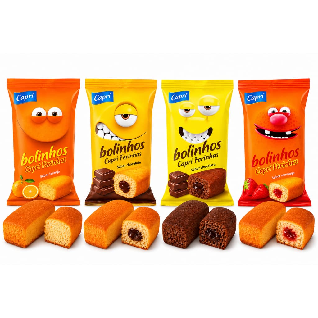 *PROMOÇÃO*Mix 40 Bolinhos 4 Sabores - Laranja, chocolate, baunilha com chocolate e baunilha com morango