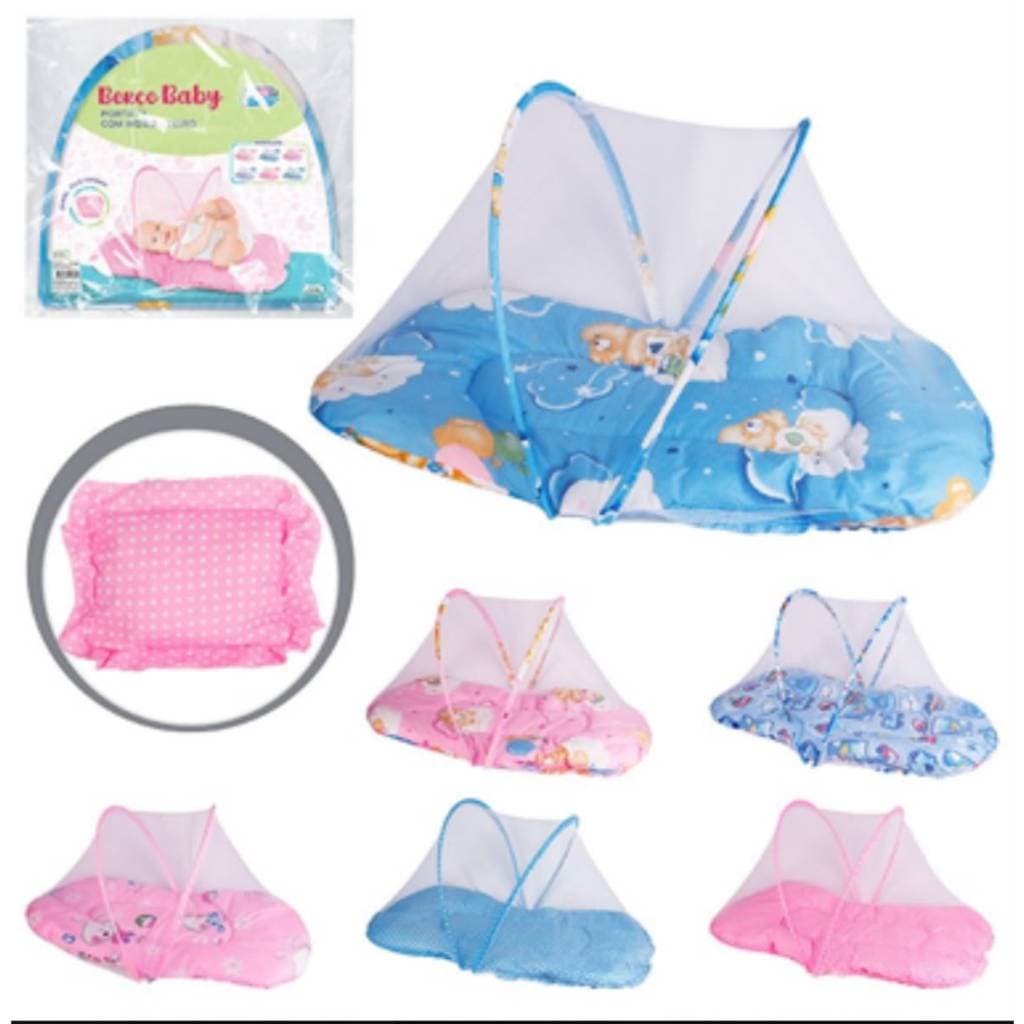 Berço Portátil para Bebê com Mosquiteiro Dobrável | Ninho Redutor Infantil | Cercado Portátil | Cama para Recém-Nascido