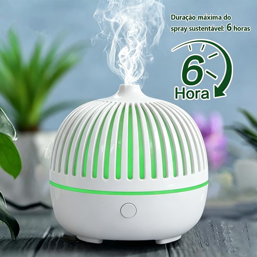 Umidificador De Ar Ultra-sônico Difusor De Aromas Eletrico Aromatizador Essencial Oleo 7 Cores LED