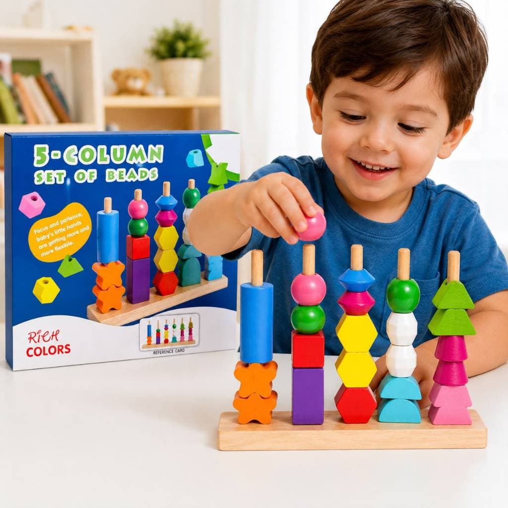 Brinquedo Educativo Infantil Inteligente Interativo empilhar formas Montessori Madeira para crianças