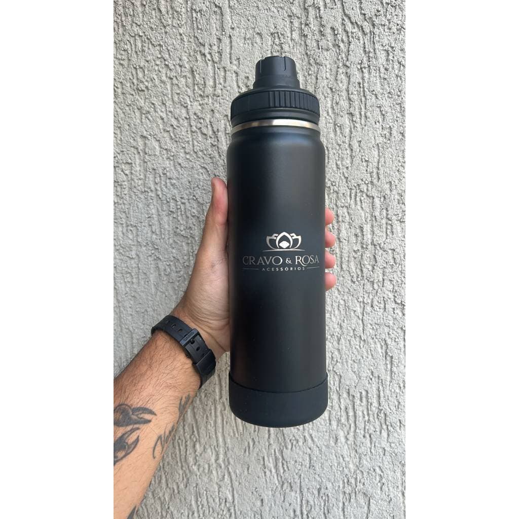 Garrafa Térmica Inox com Nome e Logo Personalizada a Laser 800ml