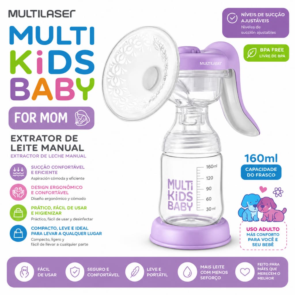 Bomba de Tirar Leite Materno Bebe Sucção Pós Parto * ENVIO NO MESMO DIA UTIL *