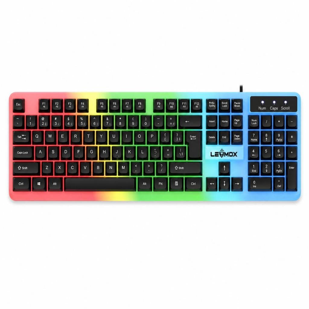 Teclado Gamer RGB USB ABNT2 Teclas Multimídia Silenciosas para PC Notebook Lehmox LEY 2088 top