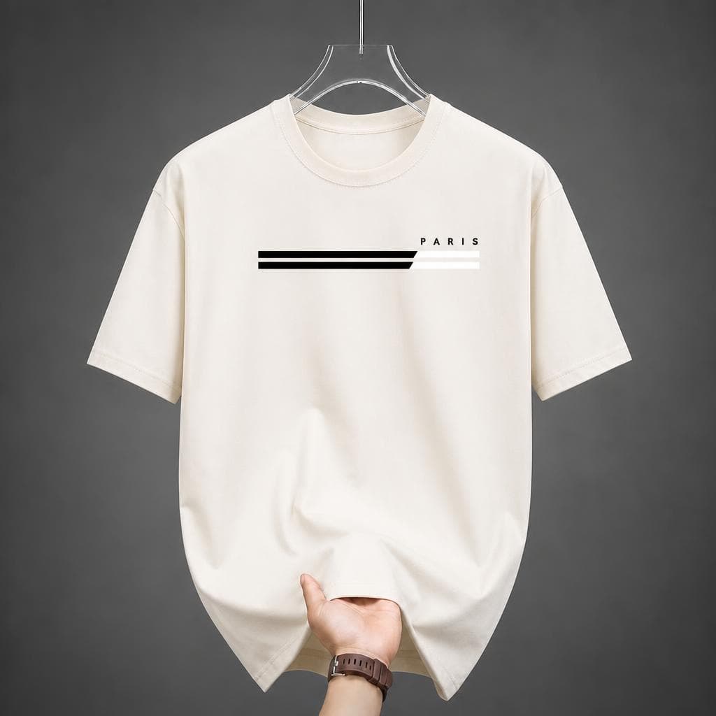 Camiseta Masculina Paris faixas Camisa 100% algodao premium Blusa Envio Imediato