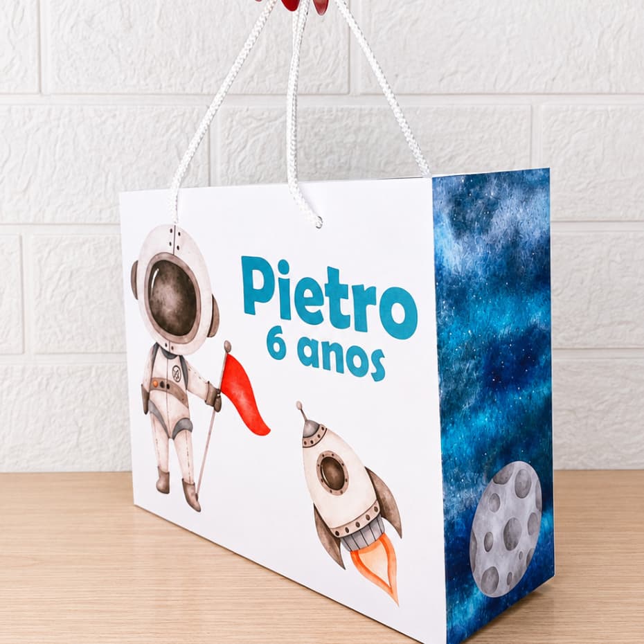 Sacolinha Personalizada Astronauta