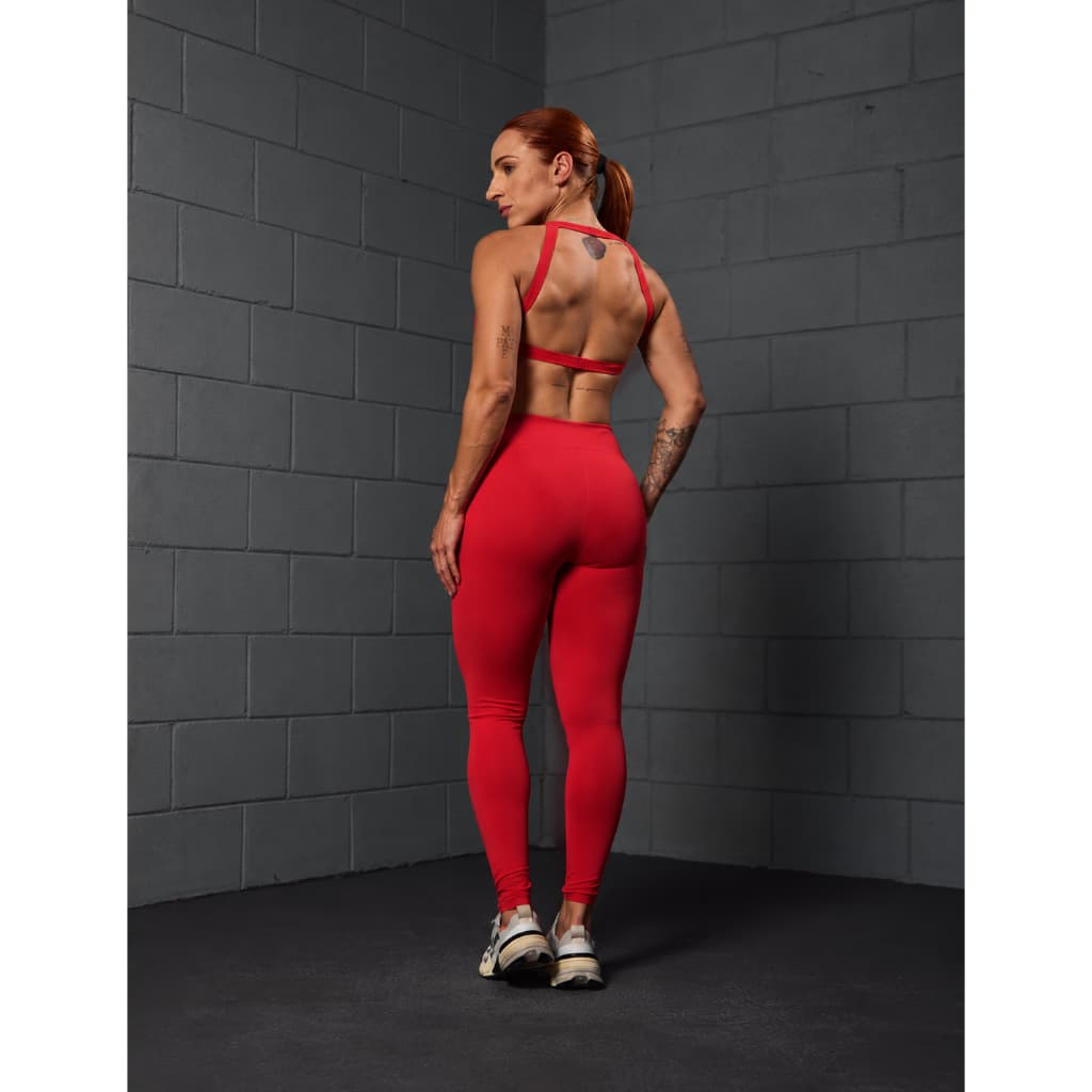Conjunto top e calça legging poliamida marca "Ai cross" costas nuas calça efeito lipo do M ao plus size zero transparênc
