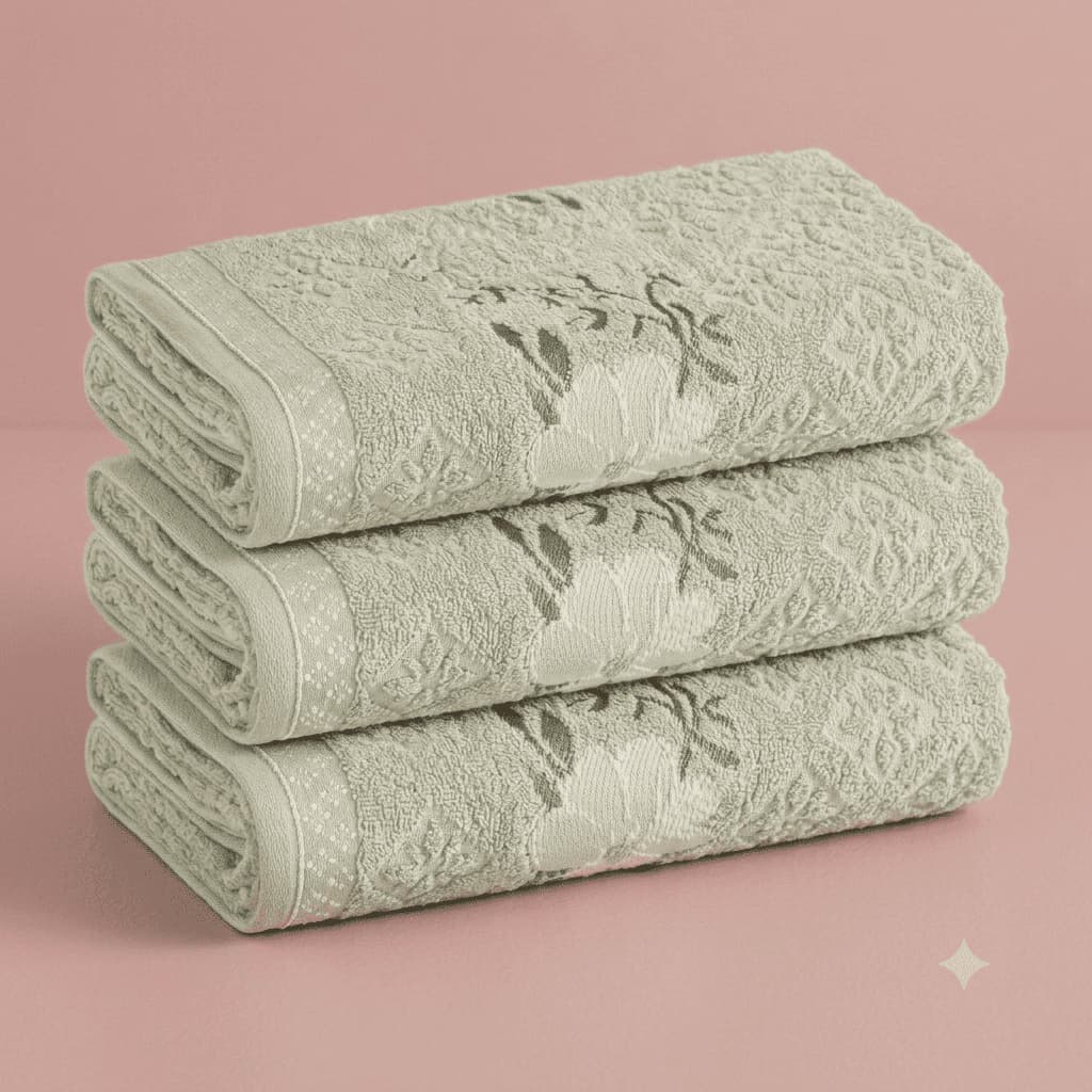 Kit 3 peças Toalha de Rosto Jacquard Karsten 430g/m² - Yuna